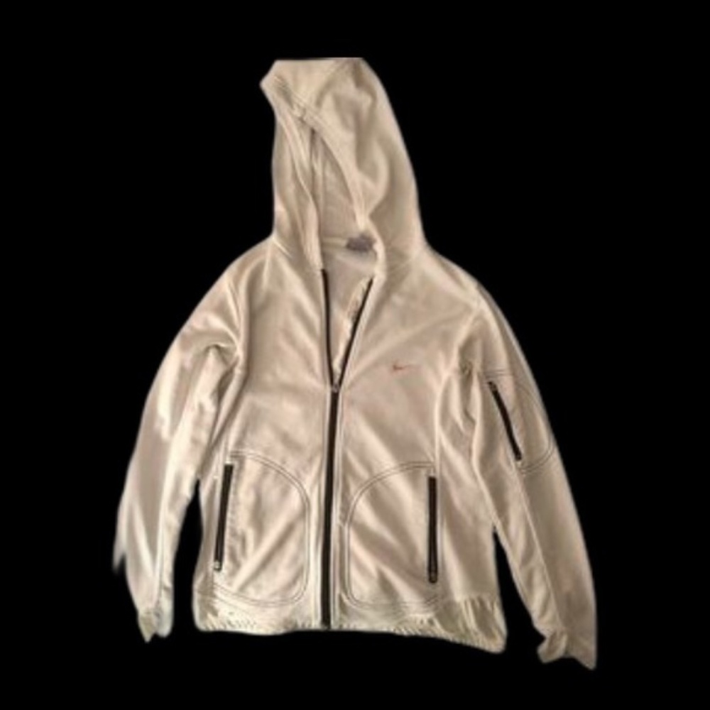 White Nike Sphere Dry Jacket Zip Up
